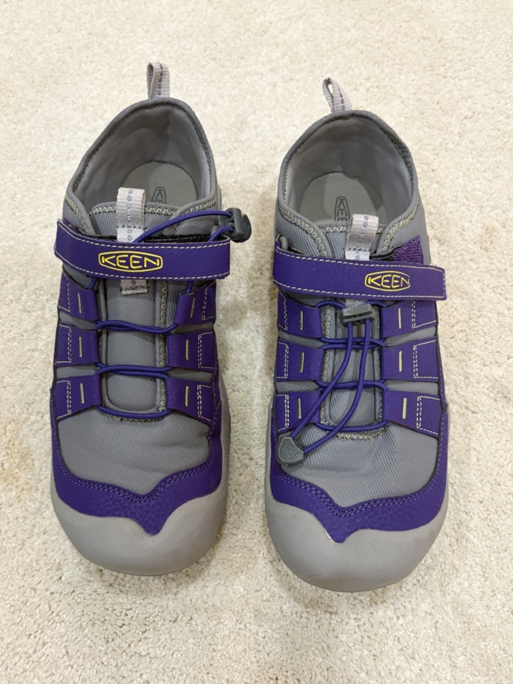KEEN Youth Purple and Gray Knotch Hollow Shoes Sneakers Y7